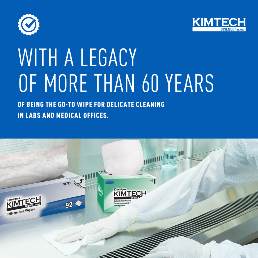 กระดาษเช็ดทำความสะอาด Kimberly Clark KIMTECH SCIENCE ขนาด 240x370 มม   90 แผ่น 