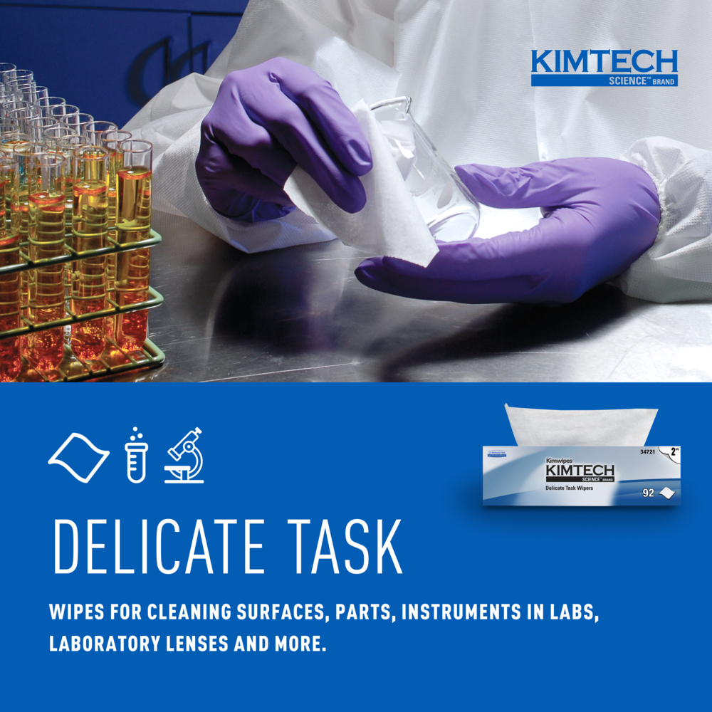 กระดาษเช็ดทำความสะอาด Kimberly Clark KIMTECH SCIENCE ขนาด 240x370 มม   90 แผ่น 