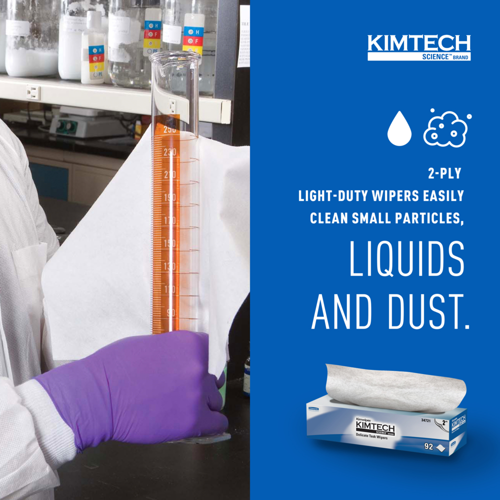 กระดาษเช็ดทำความสะอาด Kimberly Clark KIMTECH SCIENCE ขนาด 240x370 มม   90 แผ่น 