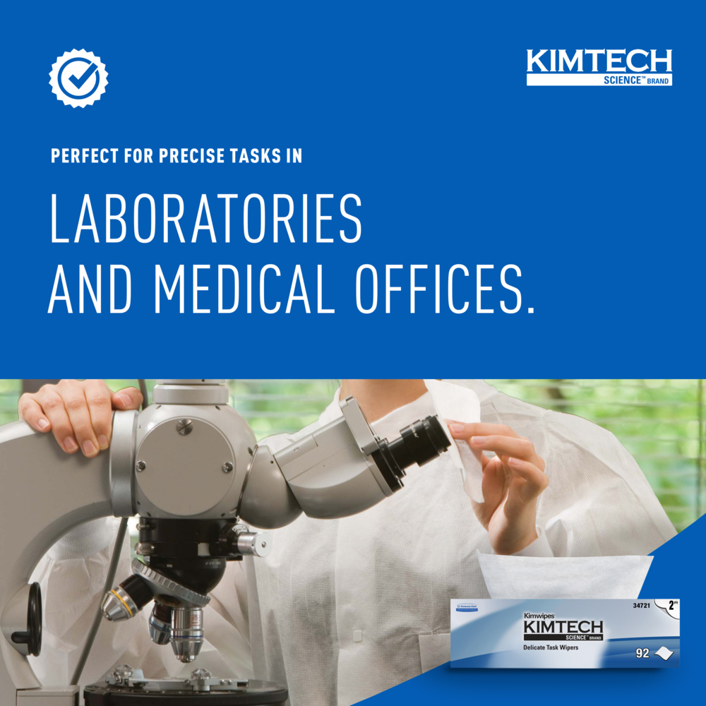กระดาษเช็ดทำความสะอาด Kimberly Clark KIMTECH SCIENCE ขนาด 240x370 มม   90 แผ่น 