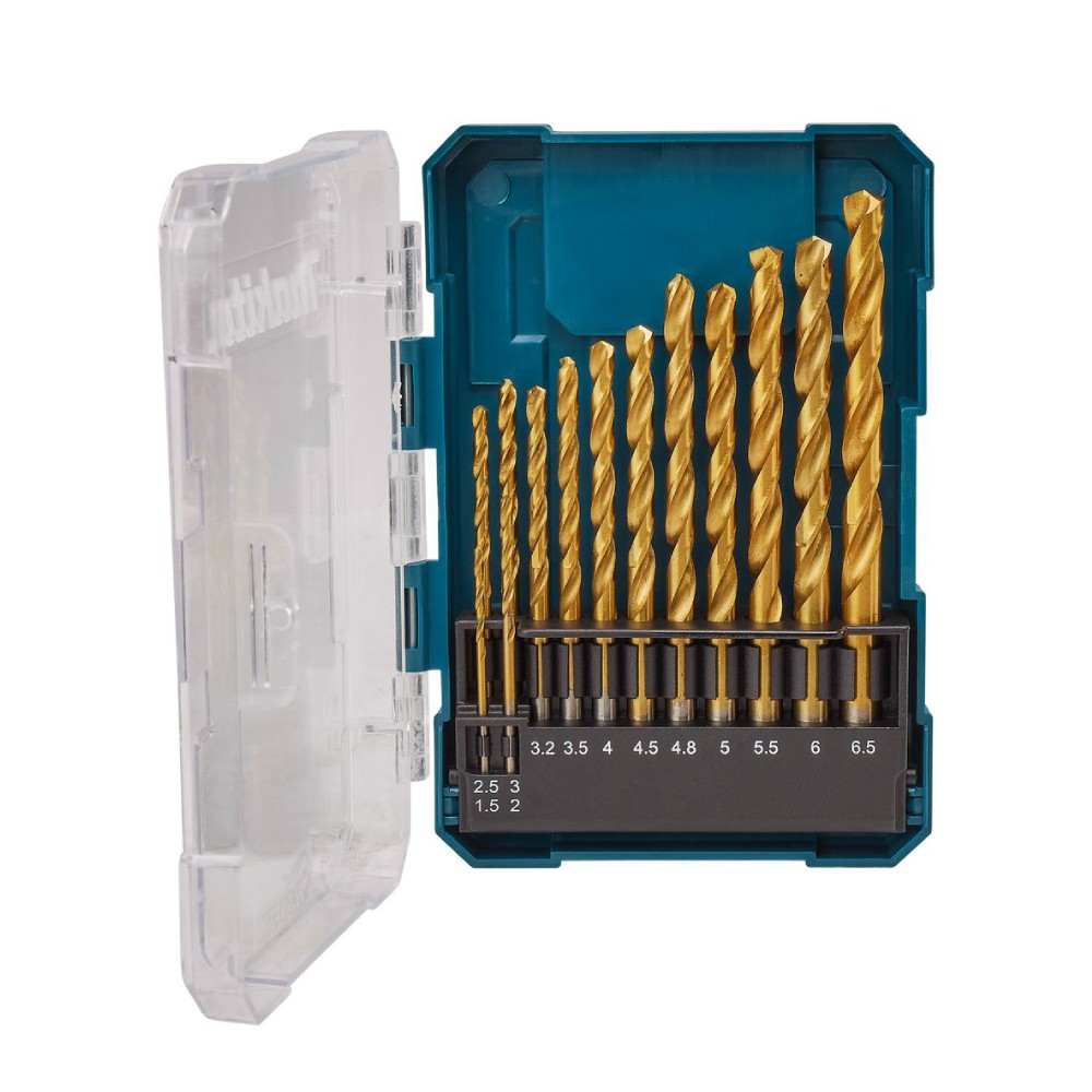 ชุดดอกสว่าน MAKITA D 72855 เจาะเหล็ก HSS TIN Economy ขนาด 1 5 6 5 mm   13 ดอก ชุด   ชุดดอกสว่าน MAKITA D 72855 เจาะเหล็ก HSS TIN Economy ขนาด 1 5 6 5 mm   13 ดอก ชุด
