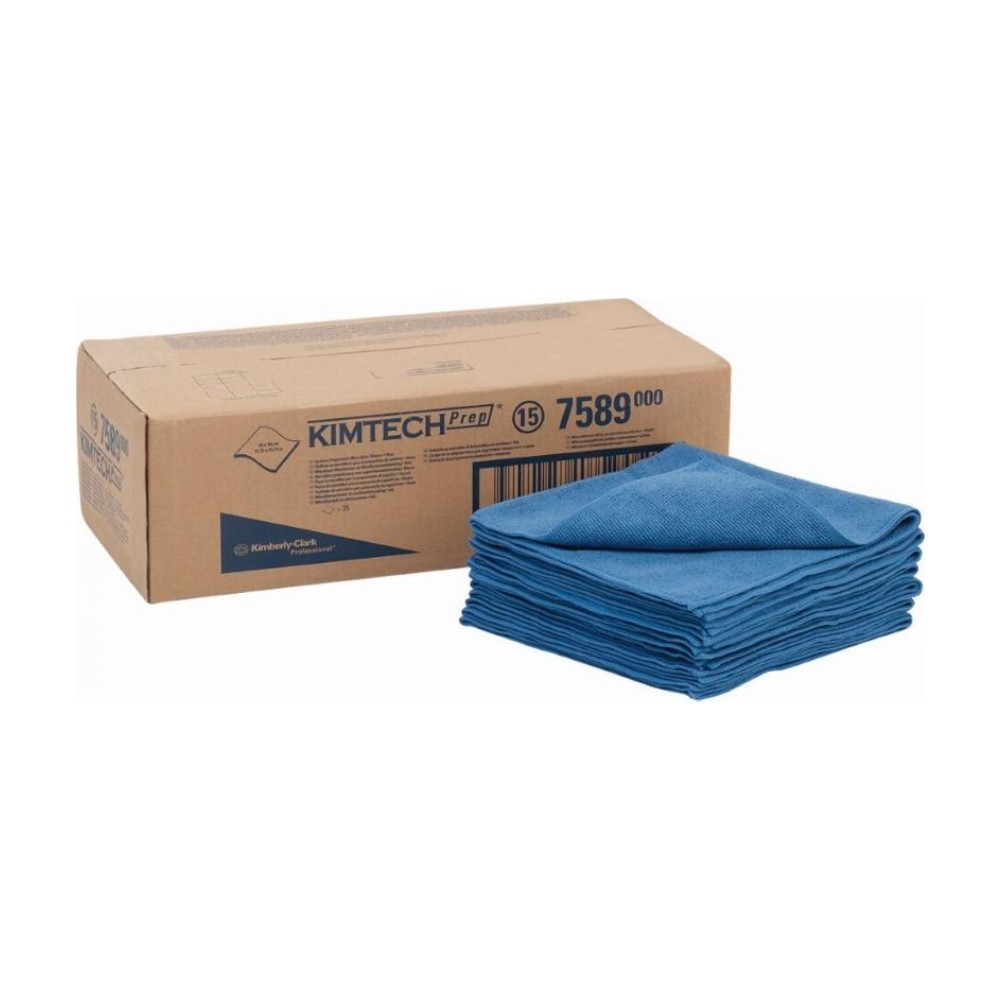 ผ้าเช็ดไมโครไฟเบอร์ Kimberly Clark KIMTEX PREP สำหรับงานอุตสาหกรรม ขนาด 40x40 cm   25 ชิ้น กล่อง 1 กล่อง 