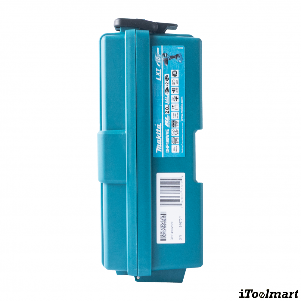 สว่านกระแทกไร้สาย MAKITA DHP490WVE ขนาด 1 2 นิ้ว 18V  พร้อมแท่นชาร์จและแบตเตอรี่ สว่านกระแทกไร้สาย MAKITA DHP490WVE ขนาด 1 2 นิ้ว 18V  พร้อมแท่นชาร์จและแบตเตอรี่