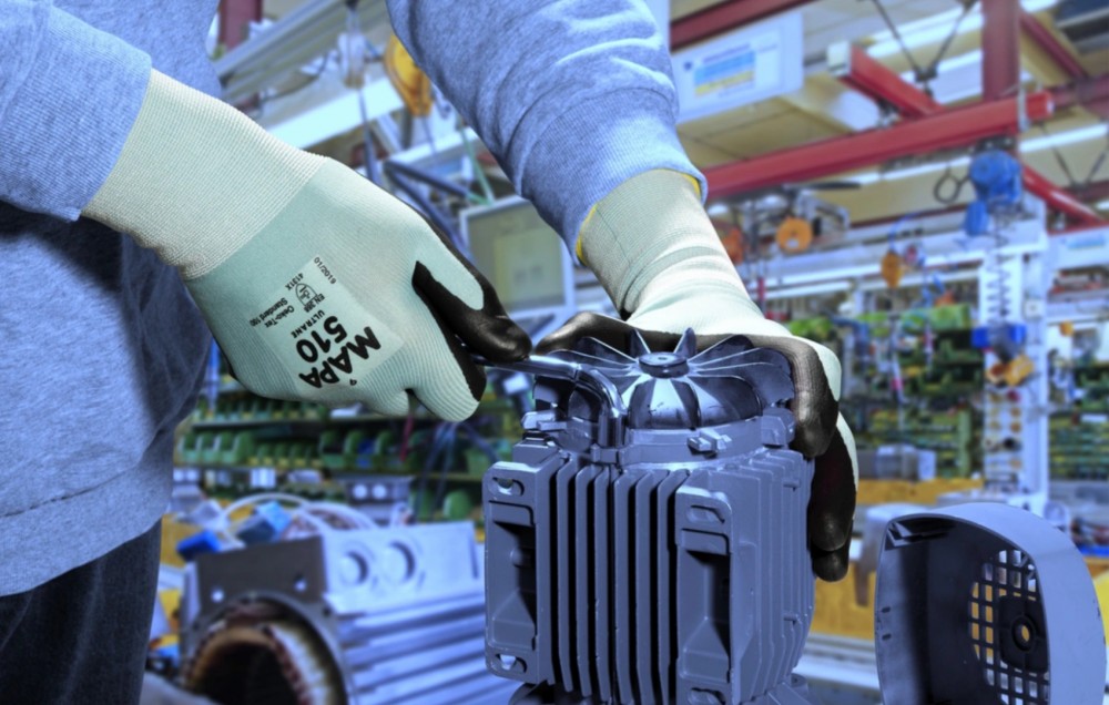 ถุงมือช่าง MAPA Ultrane 510 เคลือบ Polyurethane OEKO TEX® Food Grade
