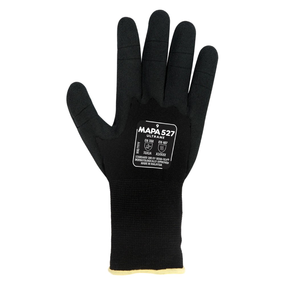 ถุงมือช่าง MAPA Ultrane 527 เบอร์ 8 M เทคโนโลยี Finger Safety และ Resicomfort