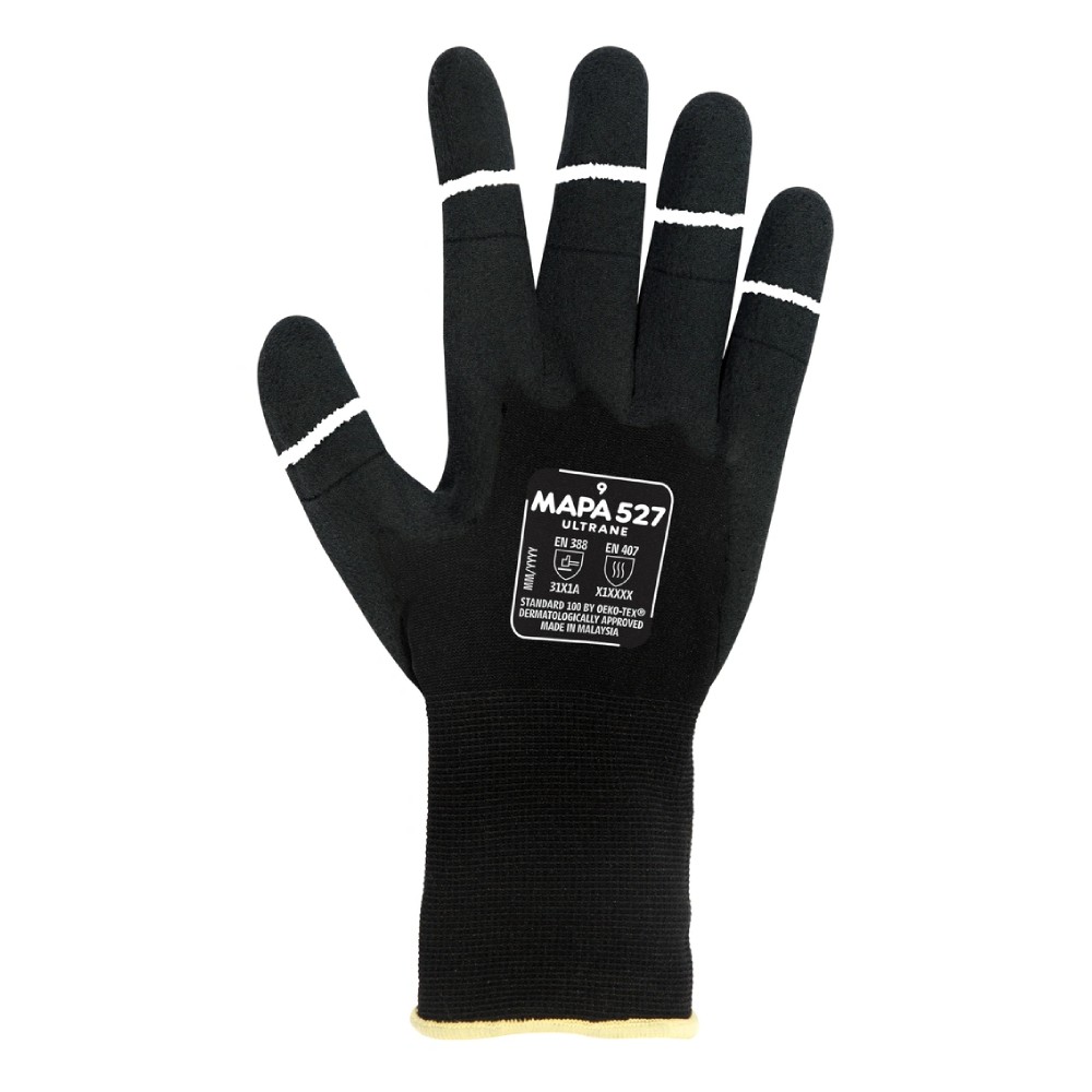 ถุงมือช่าง MAPA Ultrane 527 เบอร์ 8 M เทคโนโลยี Finger Safety และ Resicomfort