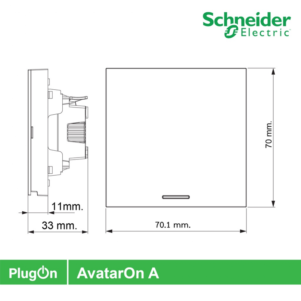 สวิตช์สองทาง SCHNEIDER M3T31 E2 WE พร้อมพรายน้ำ สีขาว 16 แอมป์ 