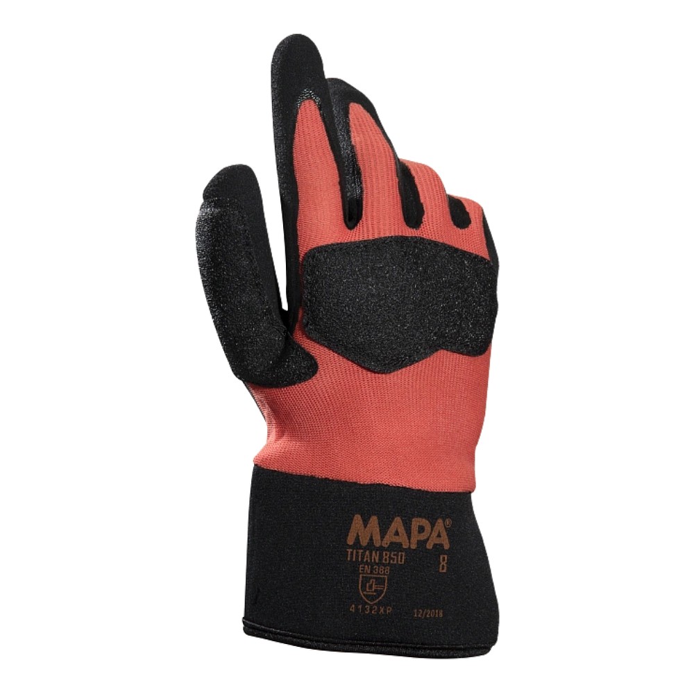 ถุงมือกันกระแทก MAPA TITAN 850 เบอร์ 8 M grip and proof สำหรับงานจารบีและน้ำมัน