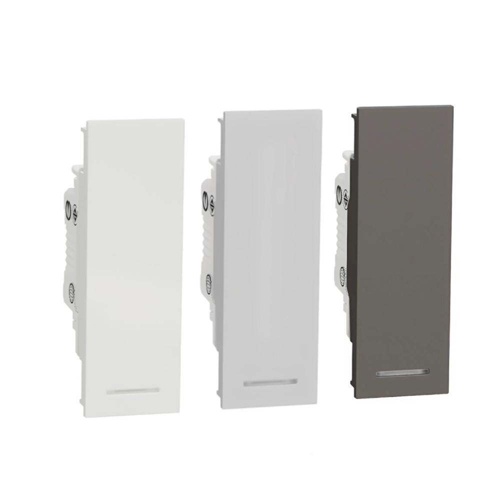 สวิตช์ทางเดียว SCHNEIDER M3T31 1F พร้อมพรายน้ำ สีขาว  เทา  ดำ 16AX 250V