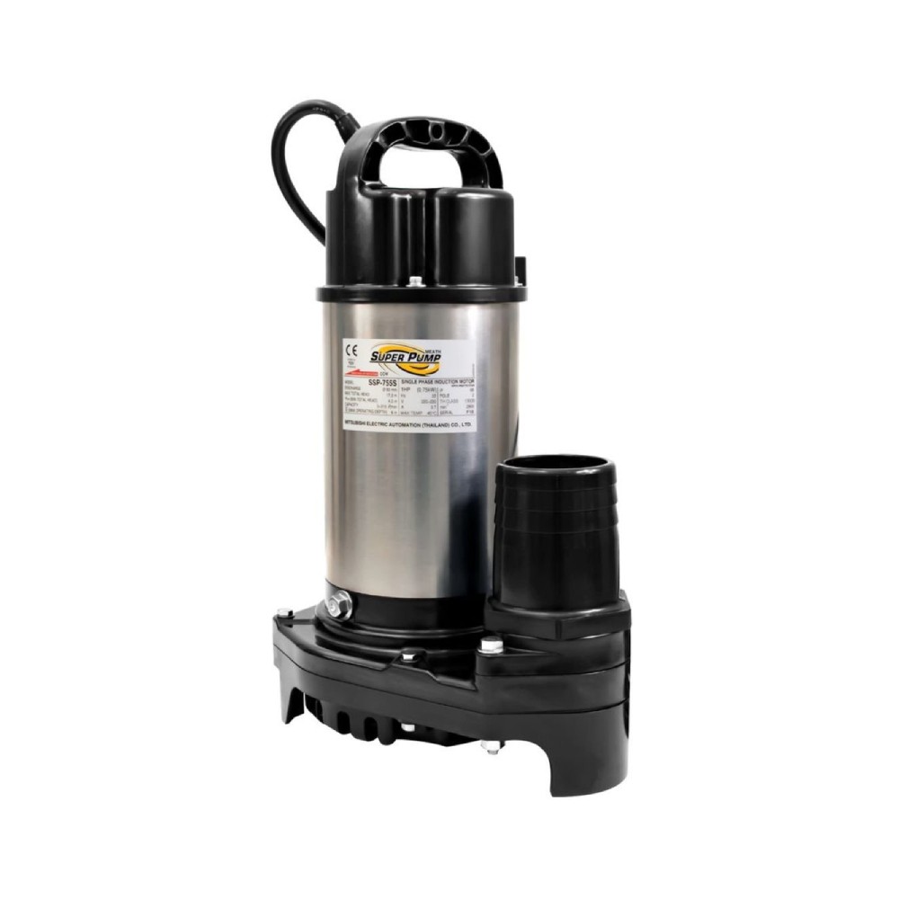 ปั๊มแช่สแตนเลส MITSUBISHI SSP 755S ขนาด 3 นิ้ว  1HP  2 สาย