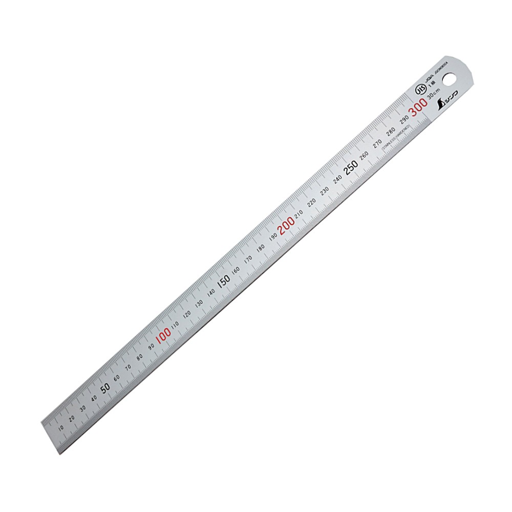 ไม้บรรทัด สแตนเลส SHINWA 13013 Stainless steel ruler H101C ขนาด 30 cm 