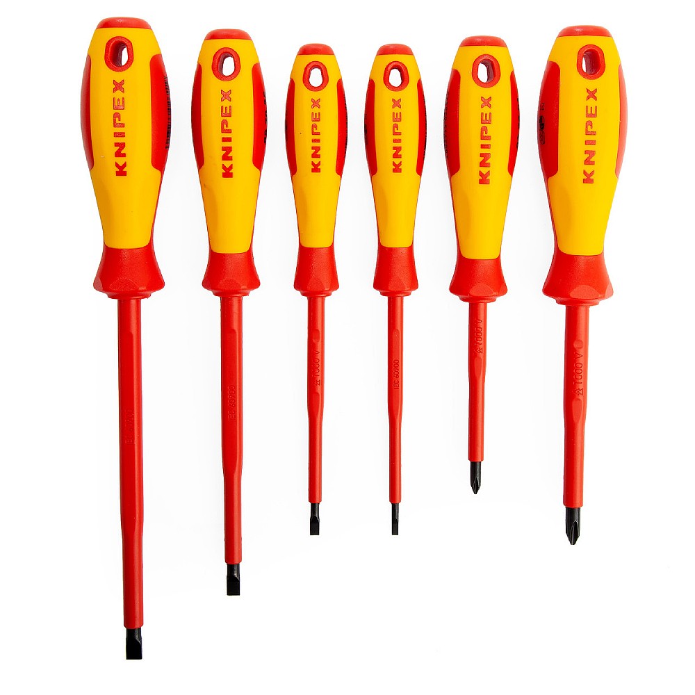 ชุดไขควงหุ้มกันไฟฟ้า VDE KNIPEX 00 20 12 V01  6 ชิ้น ชุด 