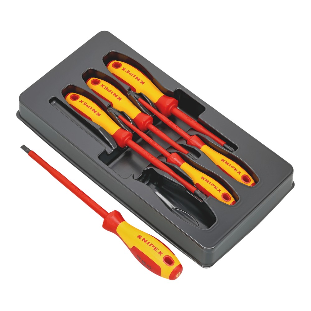 ชุดไขควงหุ้มกันไฟฟ้า VDE KNIPEX 00 20 12 V01  6 ชิ้น ชุด 