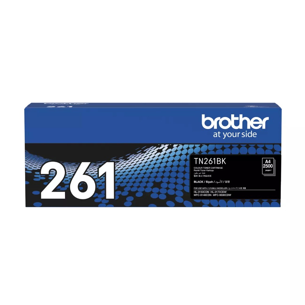 ตลับหมึกโทนเนอร์ Brother TN 261BK สำหรับเครื่องพิมพ์เลเซอร์ สีดำ รองรับ 2 500 แผ่น