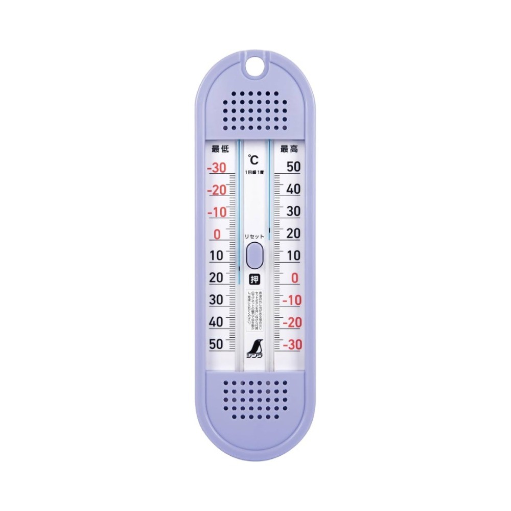เทอร์โมมิเตอร์สำหรับวัดอุณหภูมิสูงสุดและต่ำสุด SHINWA Maximum and Minimum Thermometer 72701