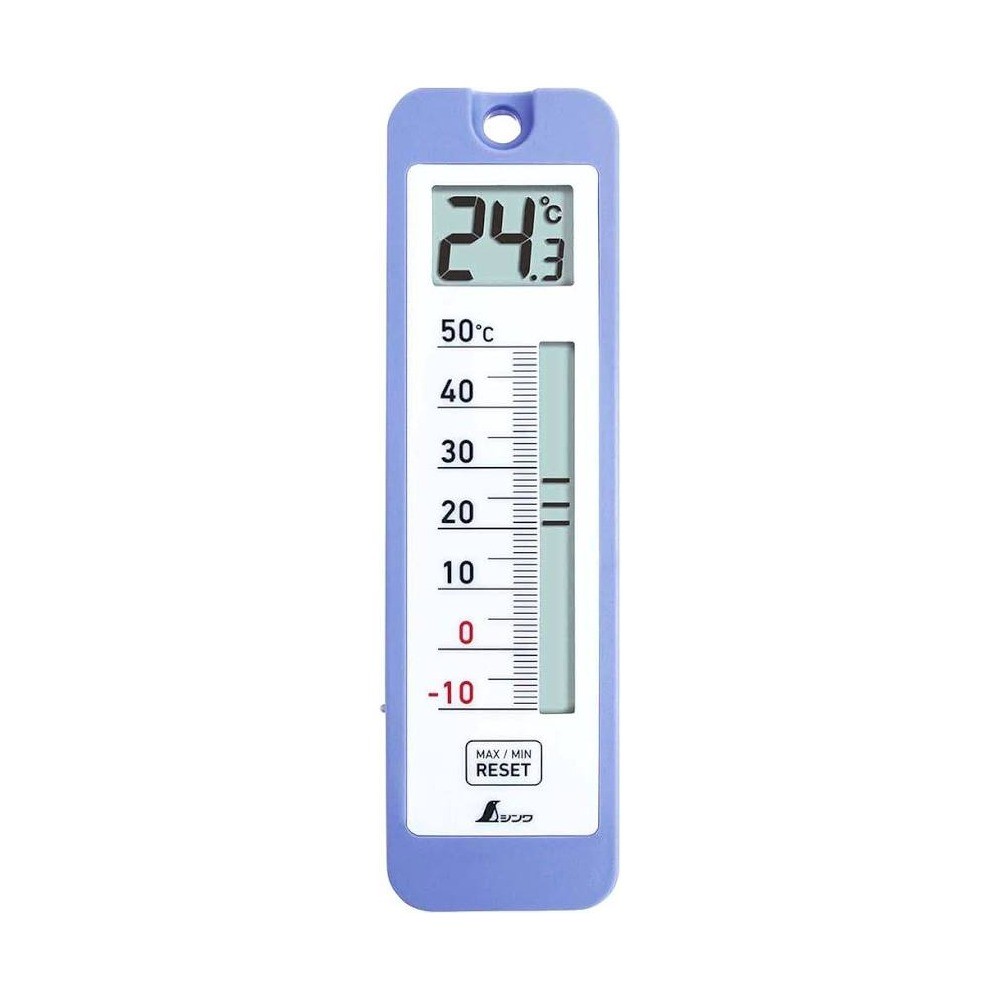 เทอร์โมมิเตอร์สำหรับวัดอุณหภูมิสูงสุดและต่ำสุด SHINWA Maximum and Minimum Thermometer 73043