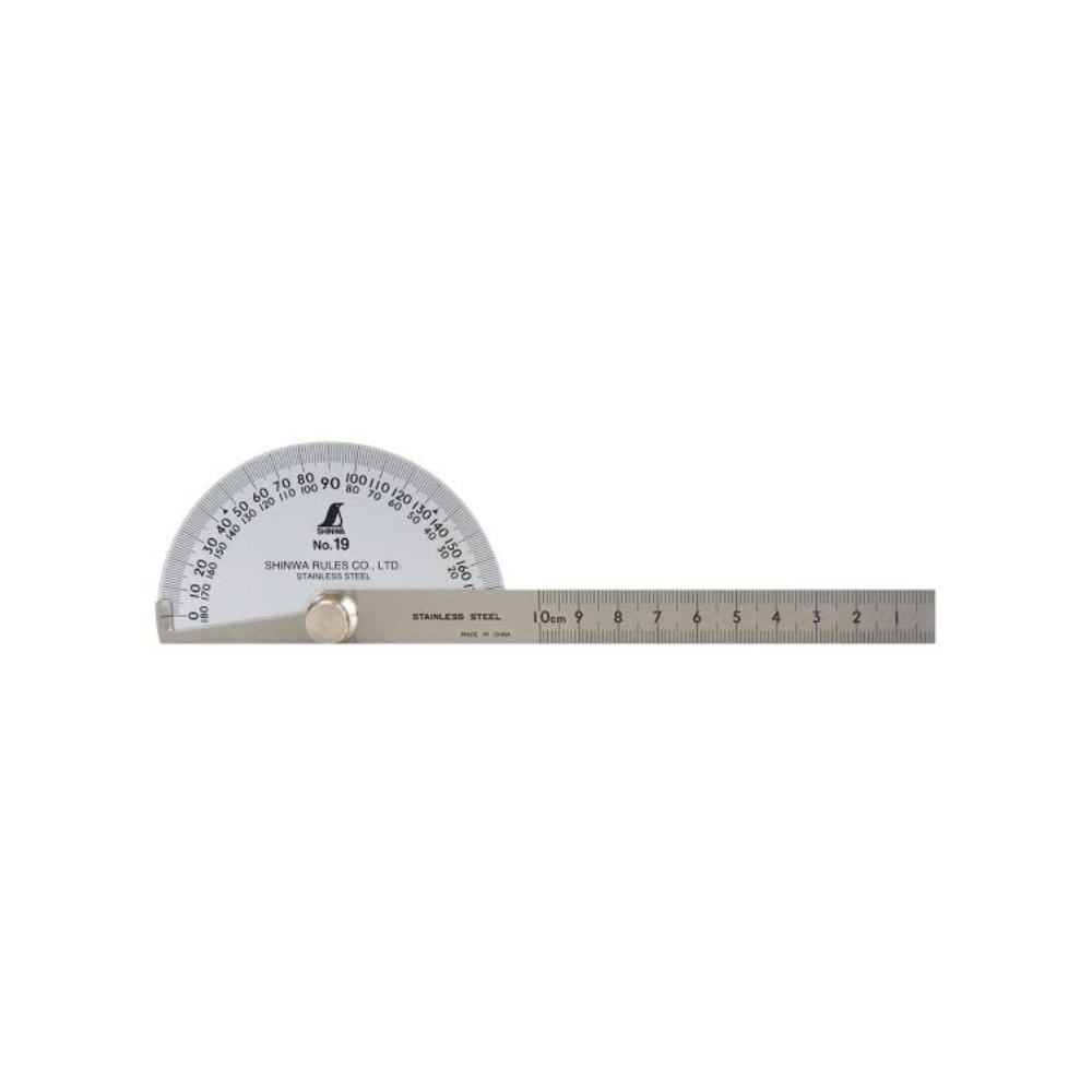 ครึ่งวงกลมวัดองศา รุ่น 31861  62480  SHINWA Stainless Steel Protractor No 31861  62480  31861