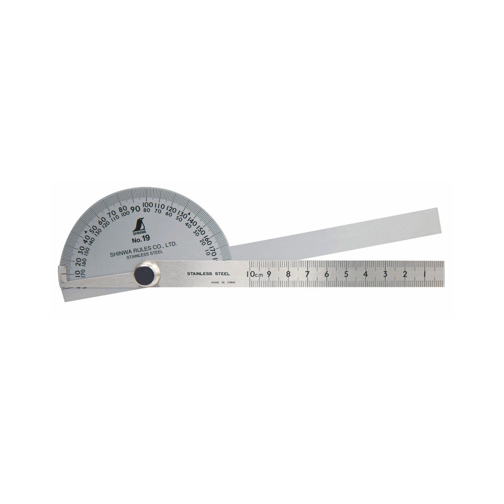 ครึ่งวงกลมวัดองศา รุ่น 31862  62490  SHINWA Stainless Steel Protractor No 31862  62490  31862