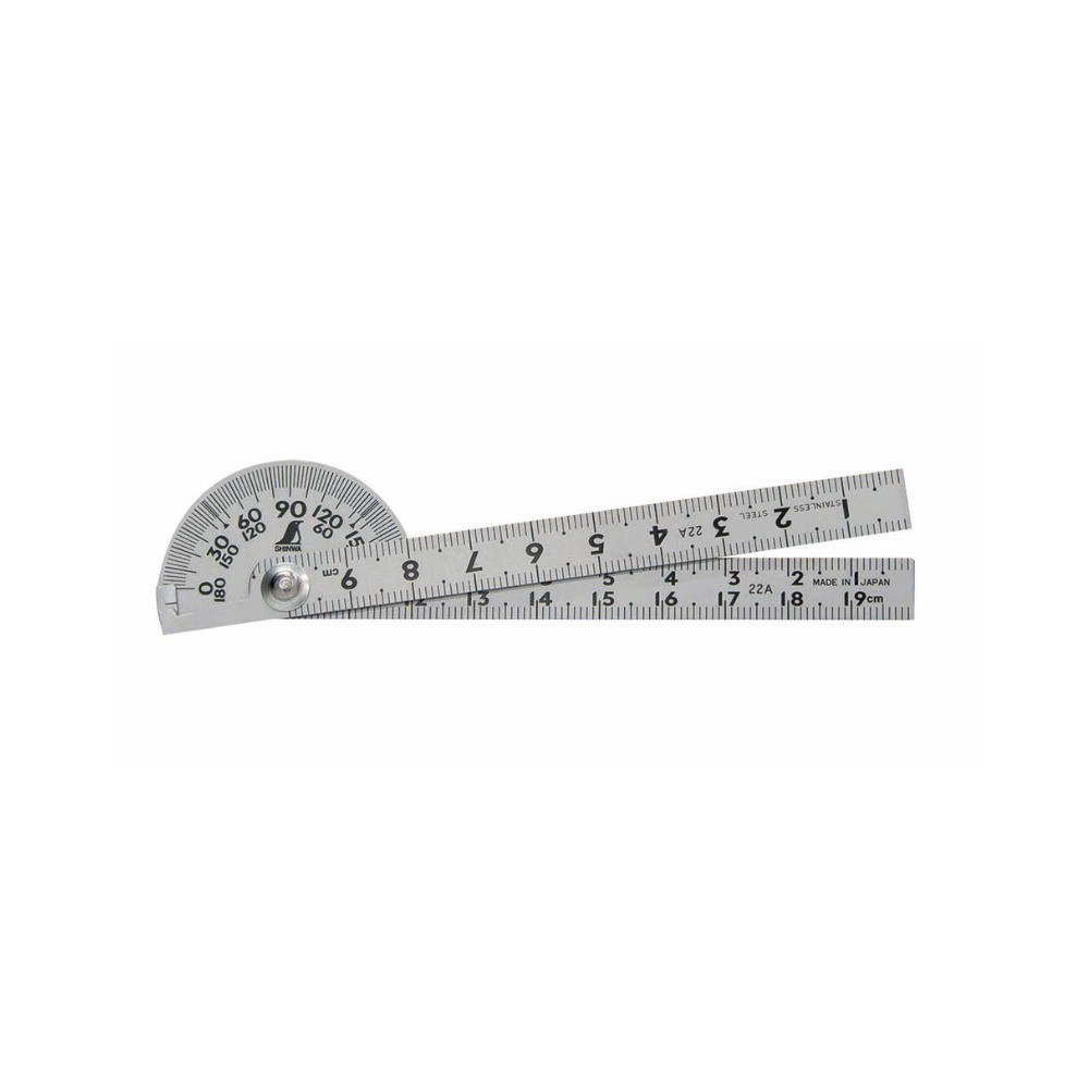 ครึ่งวงกลมวัดองศา รุ่น 31863  62995  SHINWA Stainless Steel Protractor No 31863  62995  31863