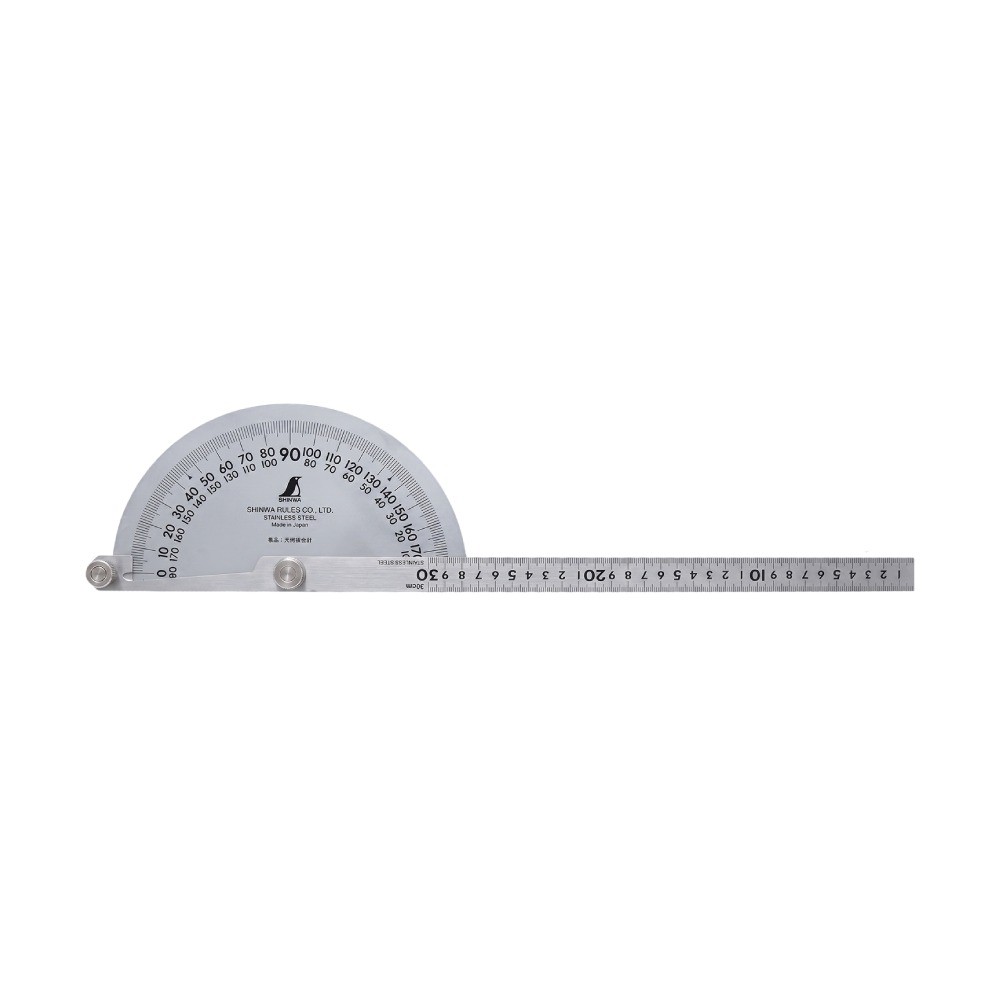 ครึ่งวงกลมวัดองศา SHINWA Stainless Steel Protractor No 62898 62898