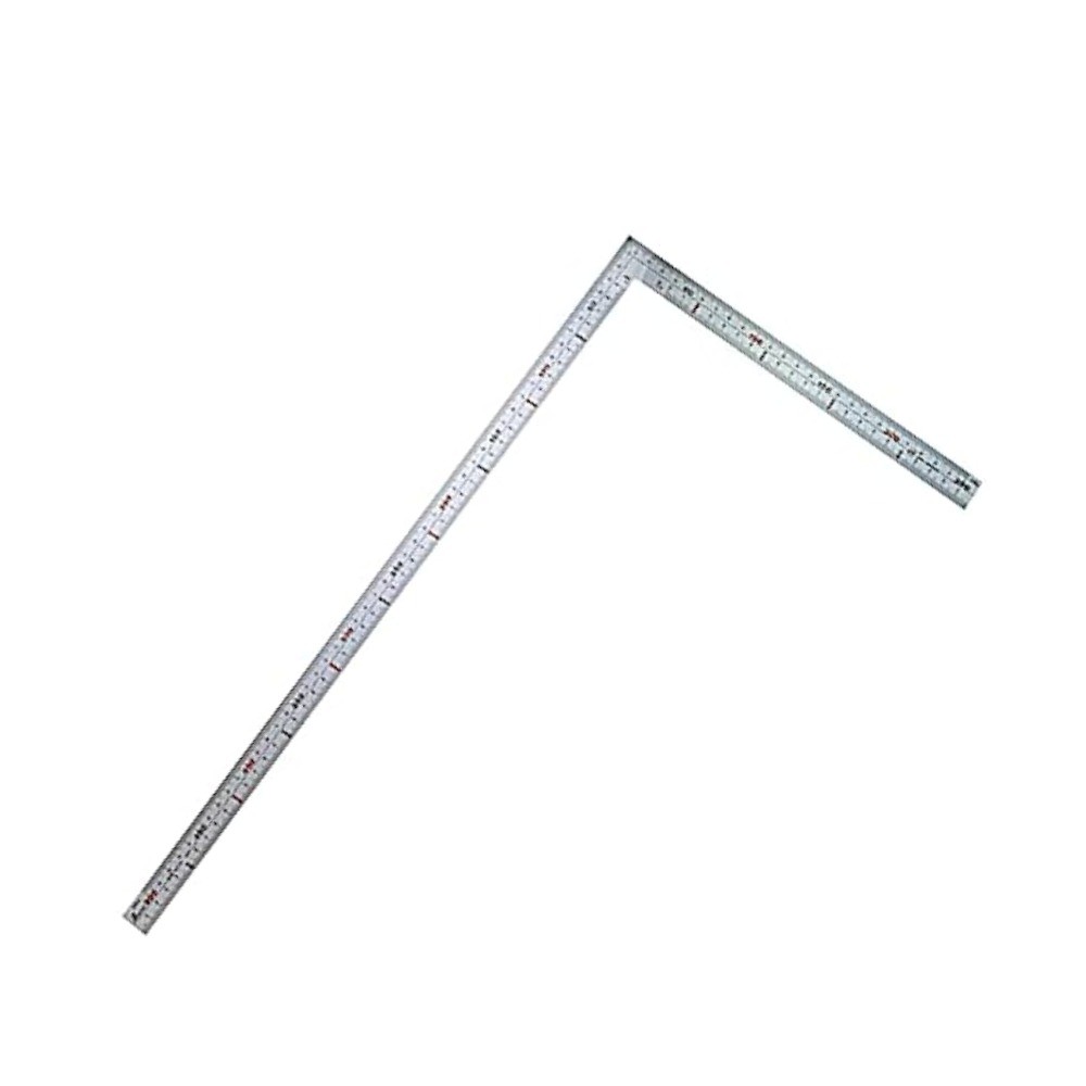 ฉากสแตนเลสมาตราฐาน JIS ขนาดกลาง SHINWA Carpenter s Square Wide Flexible Hard Chrome Finish No 10034 10034