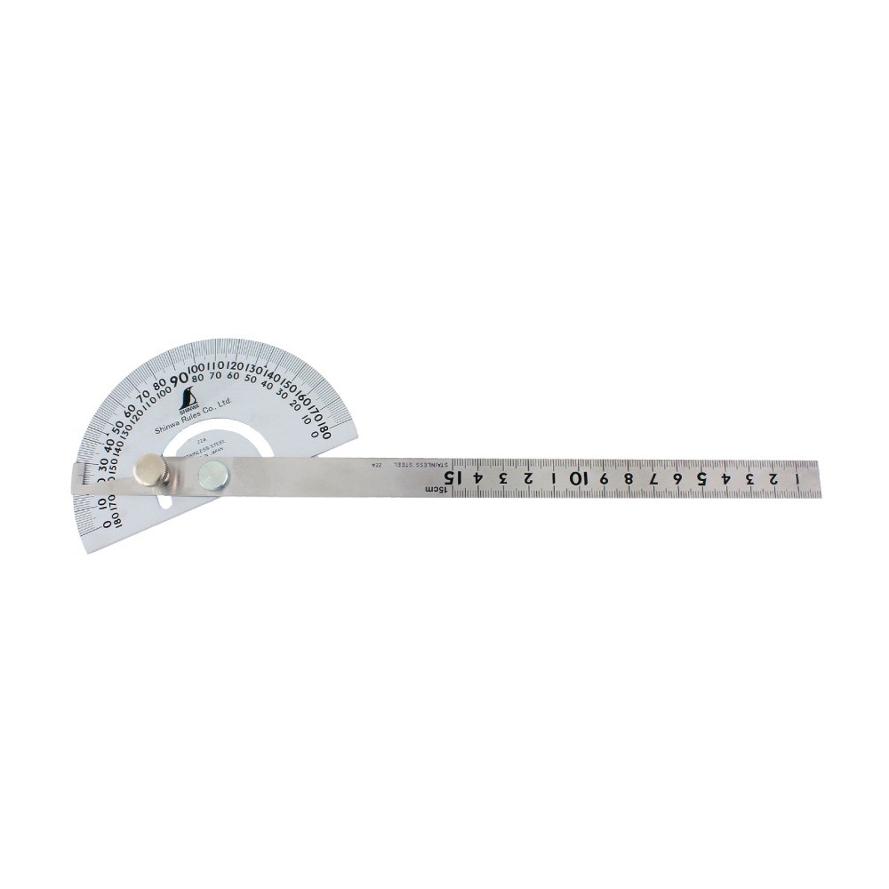 ครึ่งวงกลมวัดองศา รุ่น 31865  62868  SHINWA Stainless Steel Protractor No 31865  62868  31865