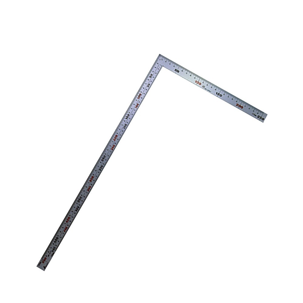 ไม้ฉากสแตนเลส รุ่นหน้ากว้างมุมแบนราบหน้าตัดแบนราบ ชุบฮาร์ดโครม SHINWA Carpenter s Square Wide Hard Chrome Finish 10405