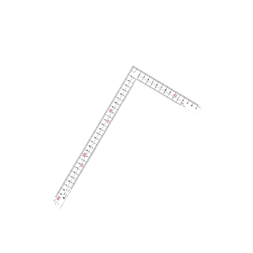 ไม้ฉากสแตนเลส รุ่นหน้ากว้างมุมแบนราบหน้าตัดแบนราบ ชุบขาว SHINWA Carpenter s Square Flat Corner Wide White Hard Chrome 11160