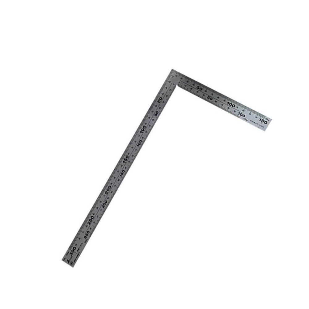 ไม้ฉากสแตนเลส รุ่นหน้ากว้างมุมแบนราบหน้าตัดแบนราบ ผิวขัดเงา SHINWA Carpenter s Square Flat Corner Wide Polish Finish 11207