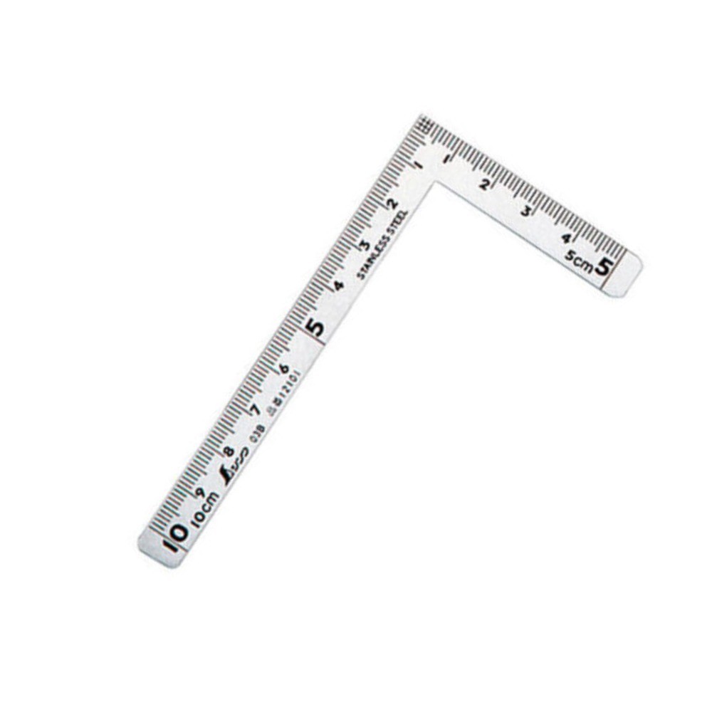 ไม้ฉากสแตนเลส รุ่นมุมแบบราบหน้าตัดแบนราบ ผิวขัดเงา SHINWA Stainless Steel Small square polish finish 12101