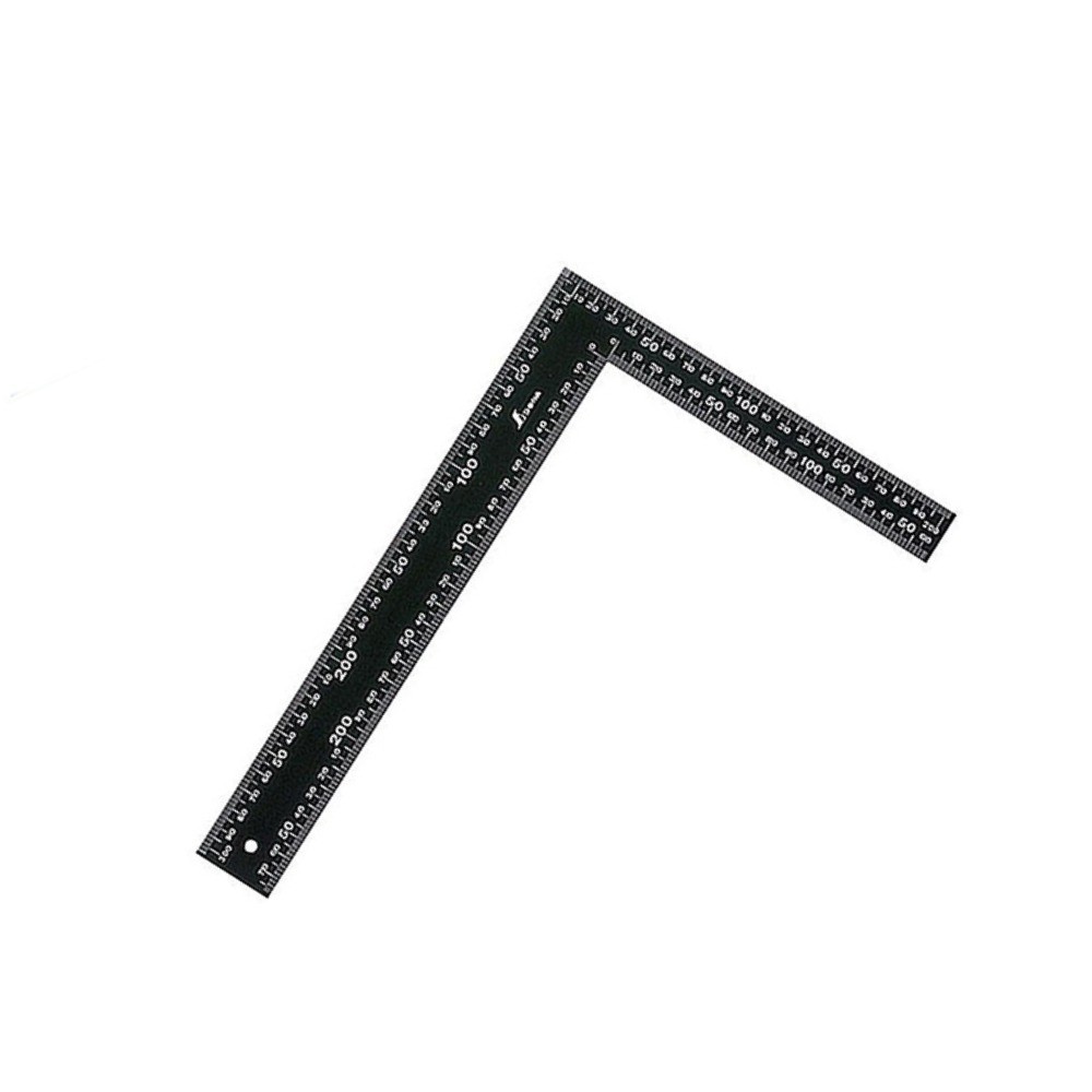 ไม้ฉากเหล็ก รุ่นมุมแบบราบหน้าตัดแบนราบ ผิวเคลือบดำ SHINWA Rafter   Flat Square Black Coating 62359