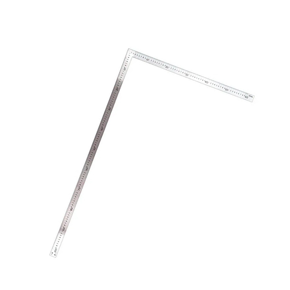 ไม้ฉากสแตนเลส รุ่นมุมแบบราบหน้าตัดแบนราบ ผิวขัดเงา SHINWA Stainless Steel Large Square polish finish 63099