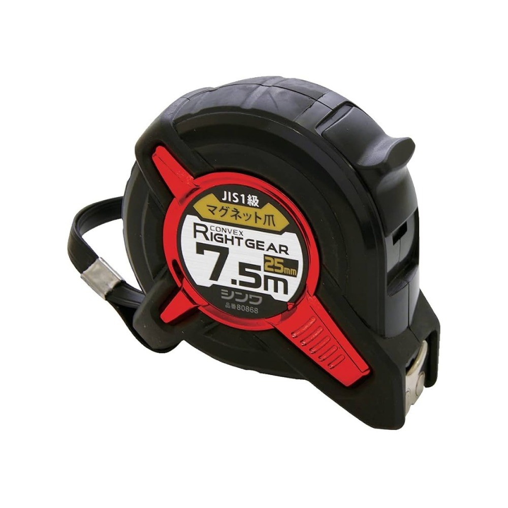 ตลับเมตร 5 5เมตร และ 7 5เมตร มีให้เลือก 2 แบบ  Tape Measure RIGHT GEAR SHINWA 80868 ยาว 7 5 เมตร มีแม่เหล็ก