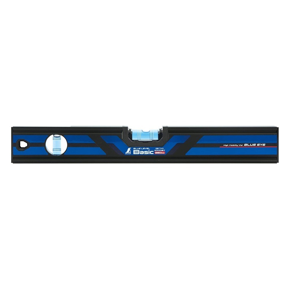 ระดับน้ำอลูมิเนียม ความละเอียด ±2 5 มิลลิเมตร เมตร SHINWA Blue Level Basic  73491 ขนาด 380มม 