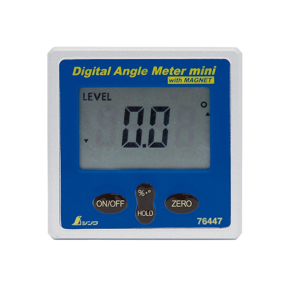 เครื่องวัดองศา   วัดมุมดิจิตอลแบบธรรมดา และแบบมีแม่เหล็ก SHINWA Aluminium Digital Angle Meter  with Magnet Waterproof  76447