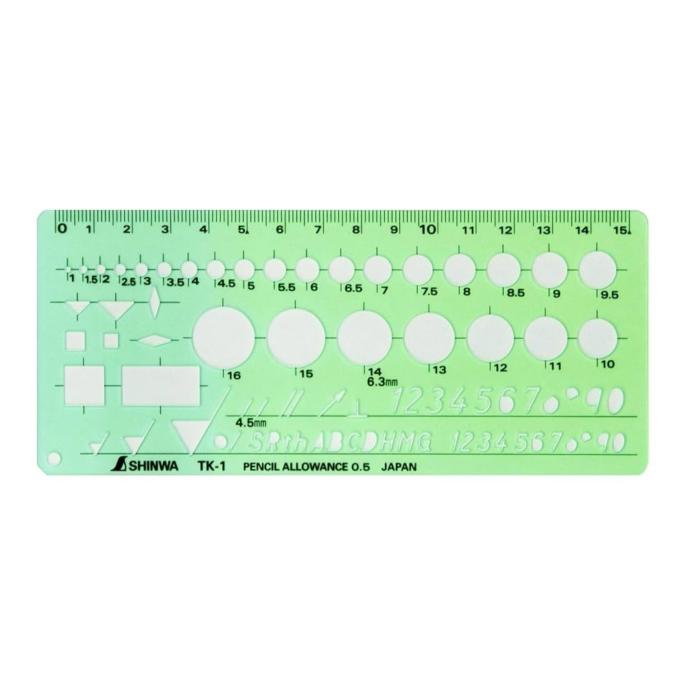 แผ่นเขียนแบบเครื่องหมาย SHINWA Template  Finish Mark  No 66027 66027