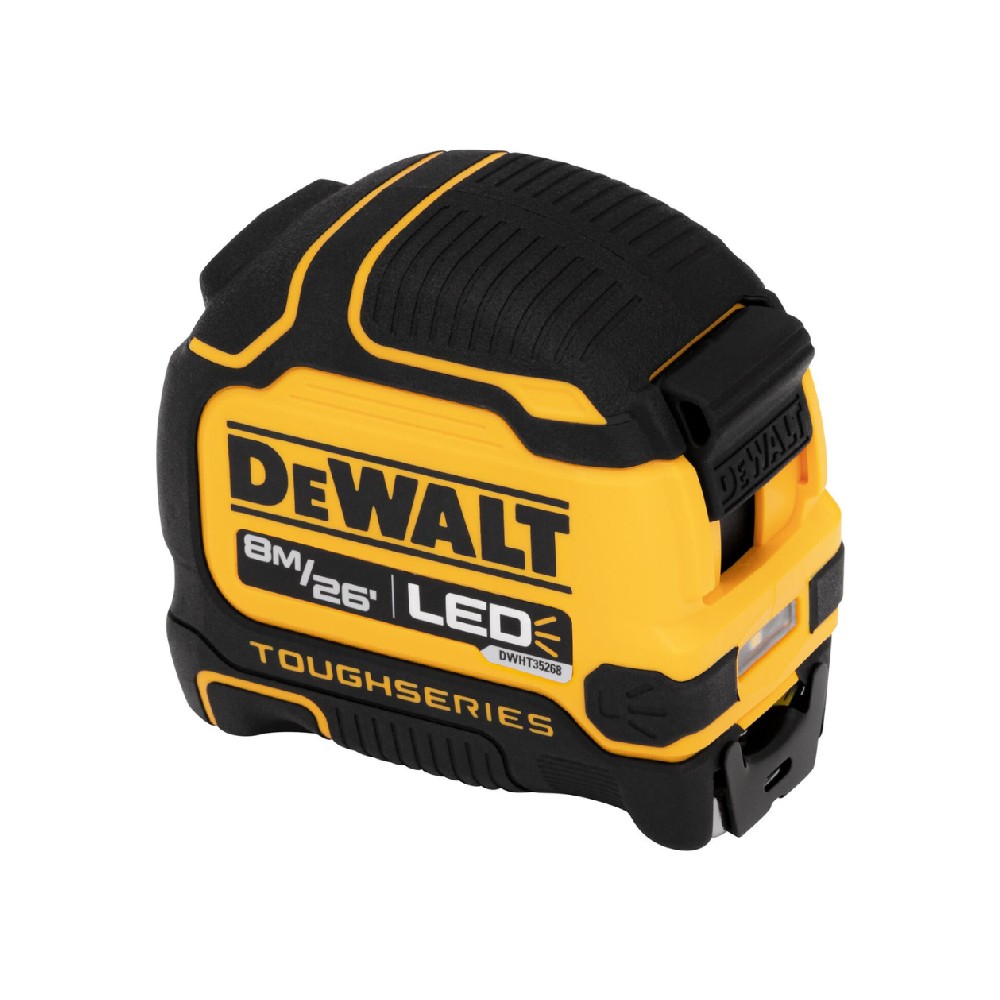 ตลับเมตร พร้อมไฟ LED DEWALT DWHT35268S 30 TOUGHSERIES™ ยาว 8 เมตร