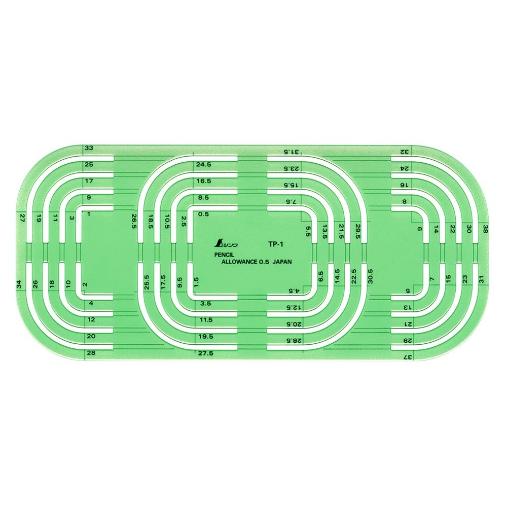 แผ่นเขียนแบบมุมโค้ง SHINWA Template  Corner  No 66031 66031