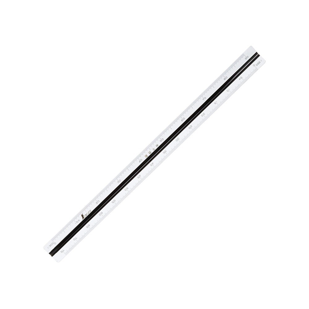 ไม้บรรทัดสามเหลี่ยมสเกลย่อส่วนแบบบรรทัดสามเหลี่ยม SHINWA Drawing Tools  Triangle Scale  74962