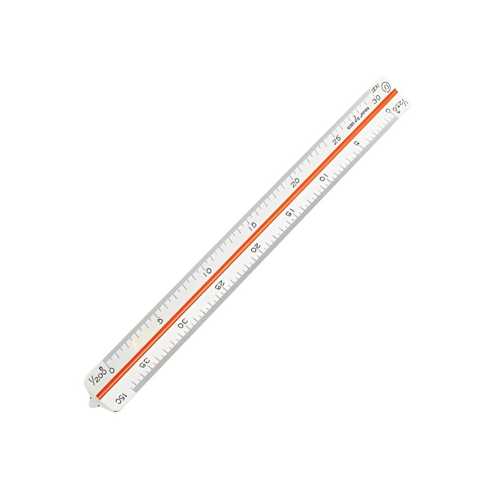 ไม้บรรทัดสามเหลี่ยมสเกลย่อส่วนแบบบรรทัดสามเหลี่ยม SHINWA Drawing Tools  Triangle Scale  74969