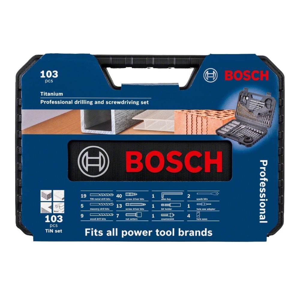 ชุดดอกสว่านและดอกไขควง BOSCH ไทเทเนี่ยม จำนวน 103 ชิ้น 2 608 594 070