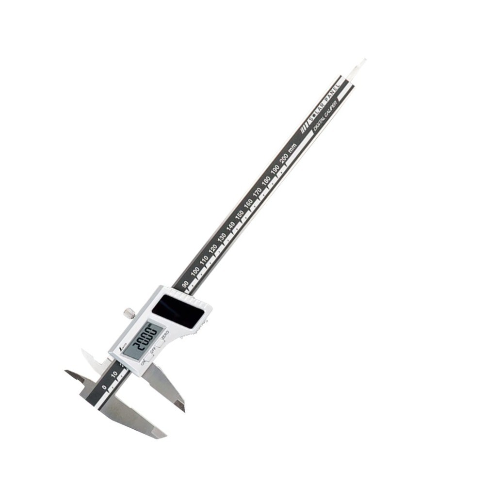 เวอร์เนีย คาลิปเปอร์ ดิจิตอลใช้แบตเตอรี่และพลังงานแสงอาทิตย์ SHINWA Digital Vernier Caliper with Solar Panel 19984 ยาว 200มิล