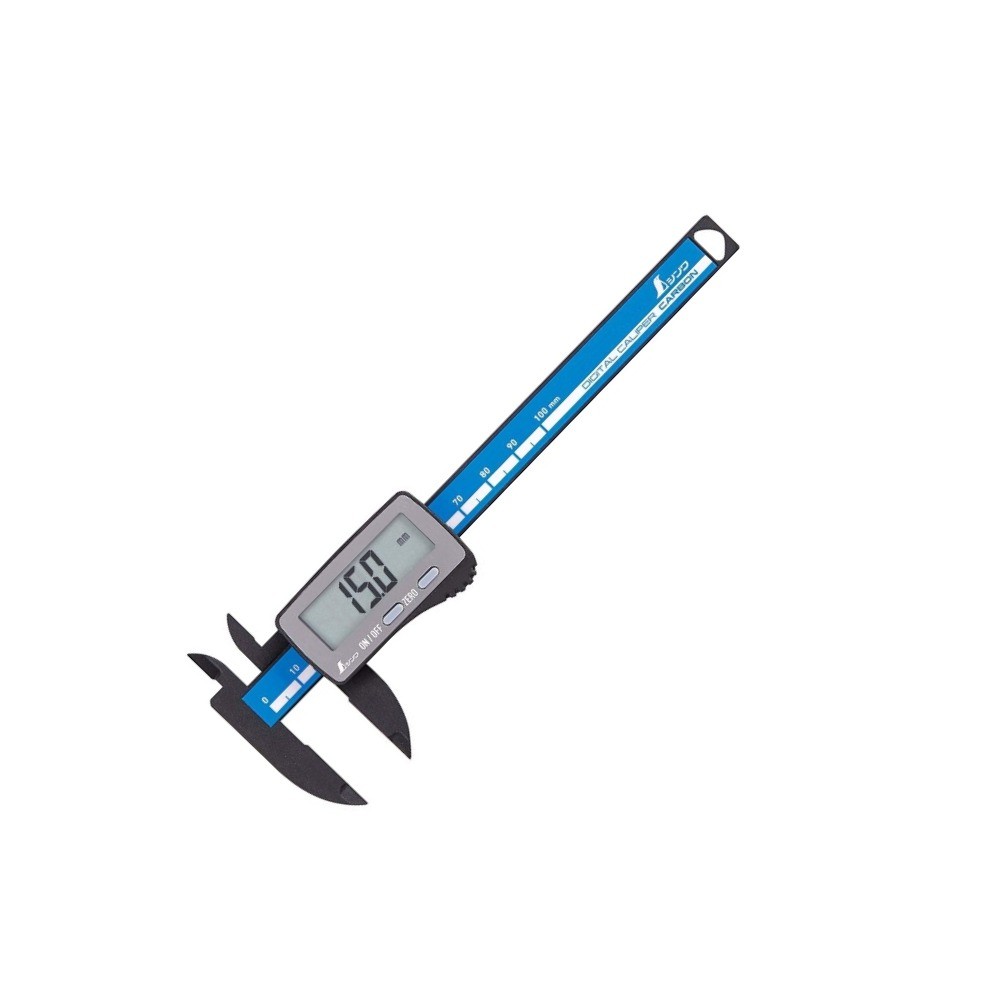 เวอร์เนีย คาลิปเปอร์ ดิจิตอลคาร์บอนไฟเบอร์ SHINWA Carbon Fiber Digital Vernier Caliper 19989 ยาว 100มิล