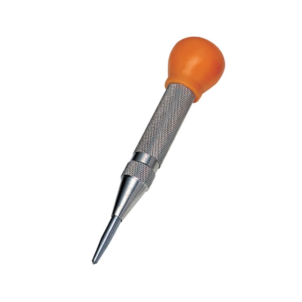 เหล็กมาร์คโอโตเมติก ขนาด L หัวเจาะทำจากเหล็ก Super Hard ขนาดปลายเจาะ 6 มิล SHINWA Automatic Center Punch No 77258 77258