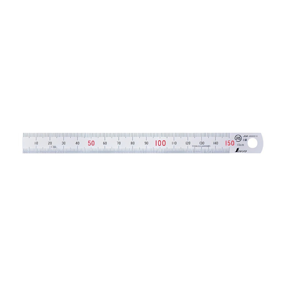 ไม้บรรทัดแสตนเลส หน่วยเซนติเมตร SHINWA Stainless Steel Rule JIS Standard Metric 13005 H101A 21010