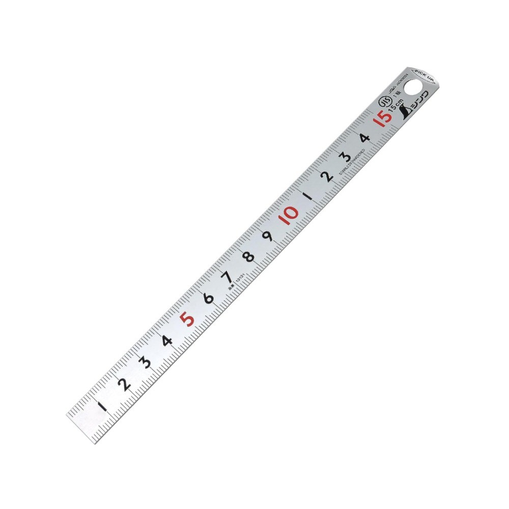 ไม้บรรทัดสแตนเลสแบบปลายงอ SHINWA Stainless Steel Pick up Rule JIS Standard 13131