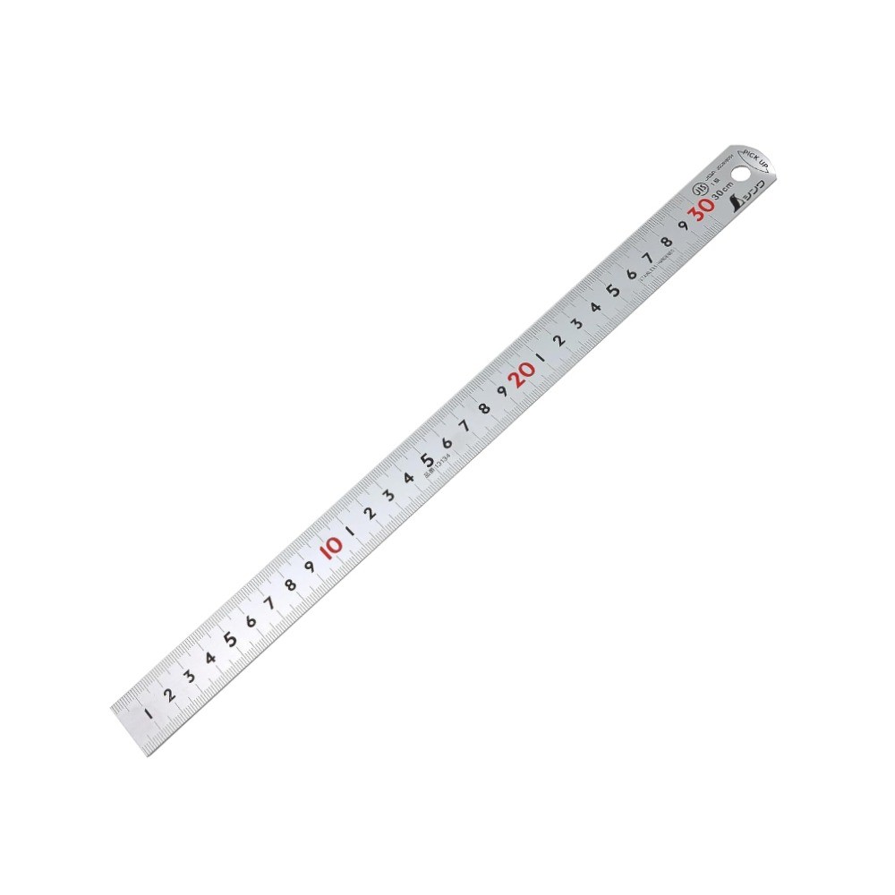 ไม้บรรทัดสแตนเลสแบบปลายงอ SHINWA Stainless Steel Pick up Rule JIS Standard 13134