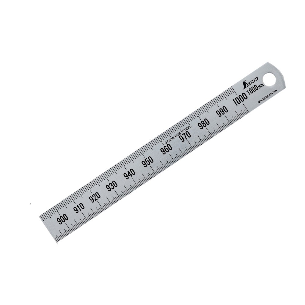 ไม้บรรทัดแสตนเลส หน่วยเซนติเมตรแบบโค้งงอได้ SHINWA Flexible Stainless Steel Rule JIS Standard   Metric   13277 H701F