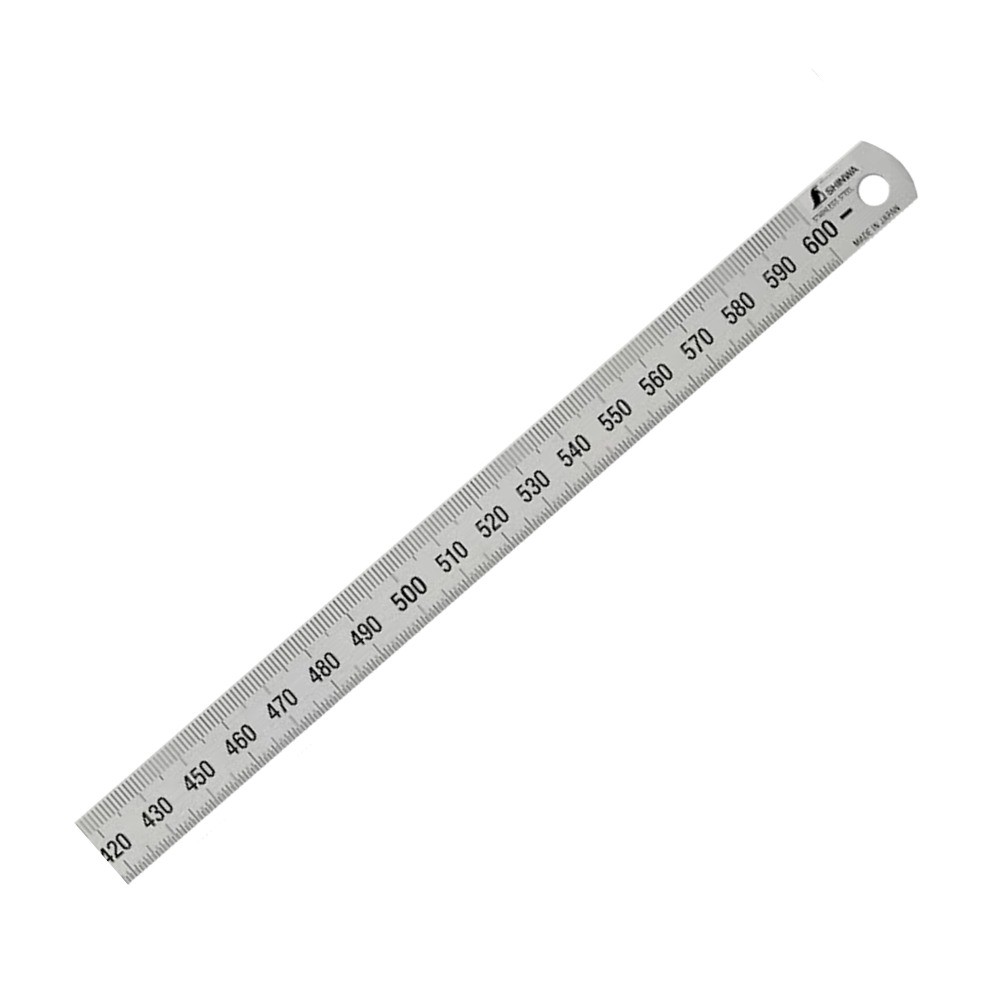 ไม้บรรทัดแสตนเลส หน่วยเซนติเมตรแบบโค้งงอได้ SHINWA Flexible Stainless Steel Rule JIS Standard   Metric   21528 H701E