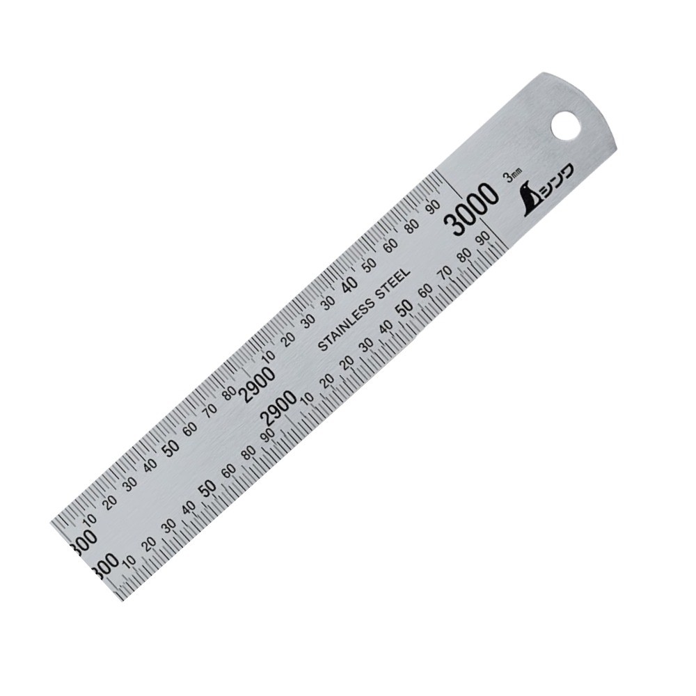 ไม้บรรทัดแสตนเลส หน่วยเซนติเมตร SHINWA Stainless Steel Rule JIS Standard Metric S102I